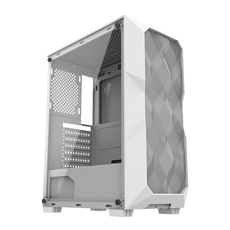 Gabinete Gamer Alseye Big Jony, Mid-Tower, Lateral de Vidro, Branco, BIGJONY-W-ALSEYE