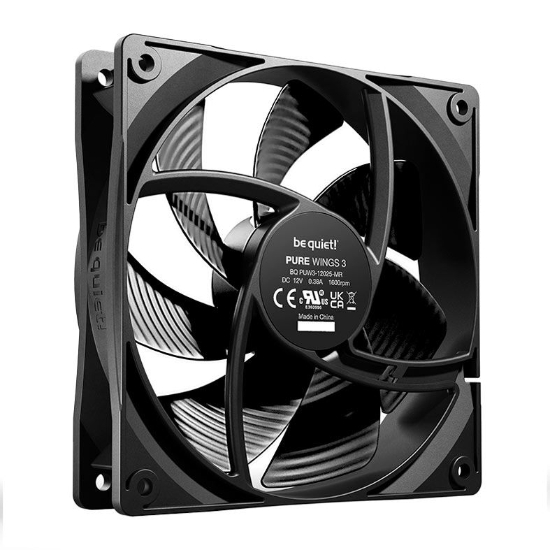 Ventoinha Be Quiet! Pure Wings 3, 1x120mm, Preto, BL104
