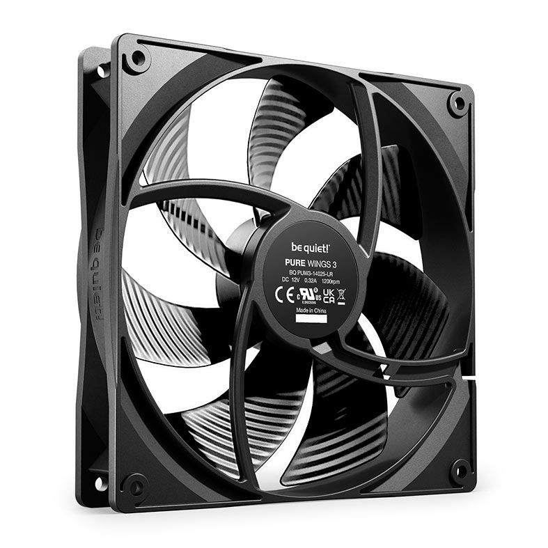 Ventoinha Be Quiet! Pure Wings 3, 1x140mm, Preto, BL107