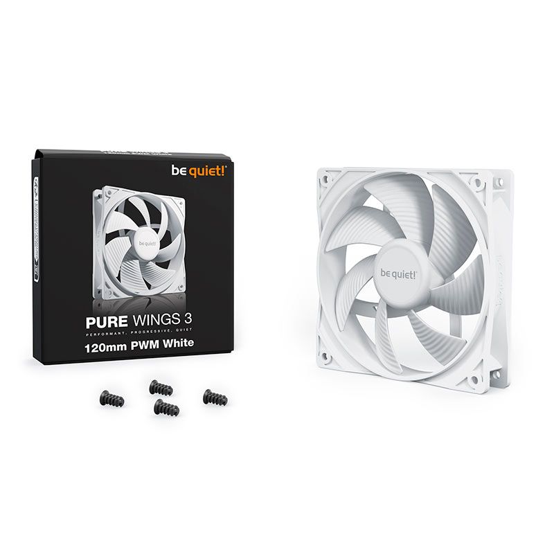 Ventoinha Be Quiet! Pure Wings 3, 1x120mm, Branco, BL110