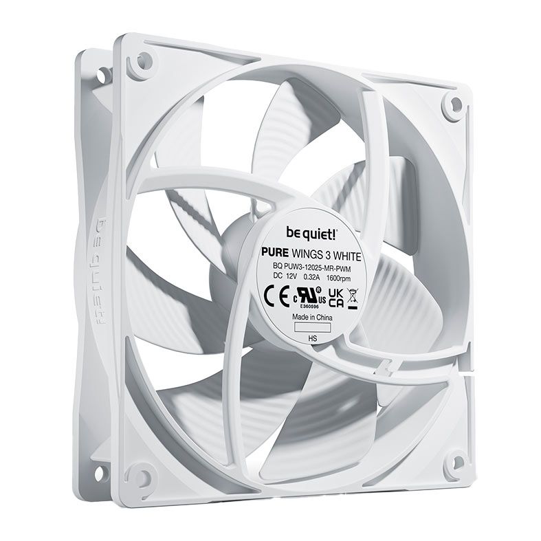 Ventoinha Be Quiet! Pure Wings 3, 1x120mm, Branco, BL110