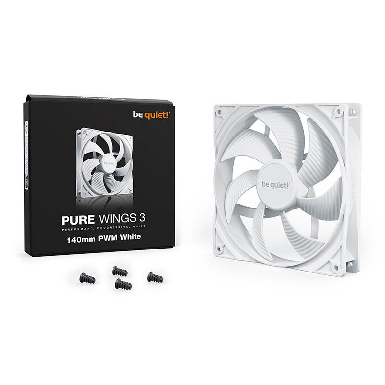 Ventoinha Be Quiet! Pure Wings 3, 1x140mm, Branco, BL112