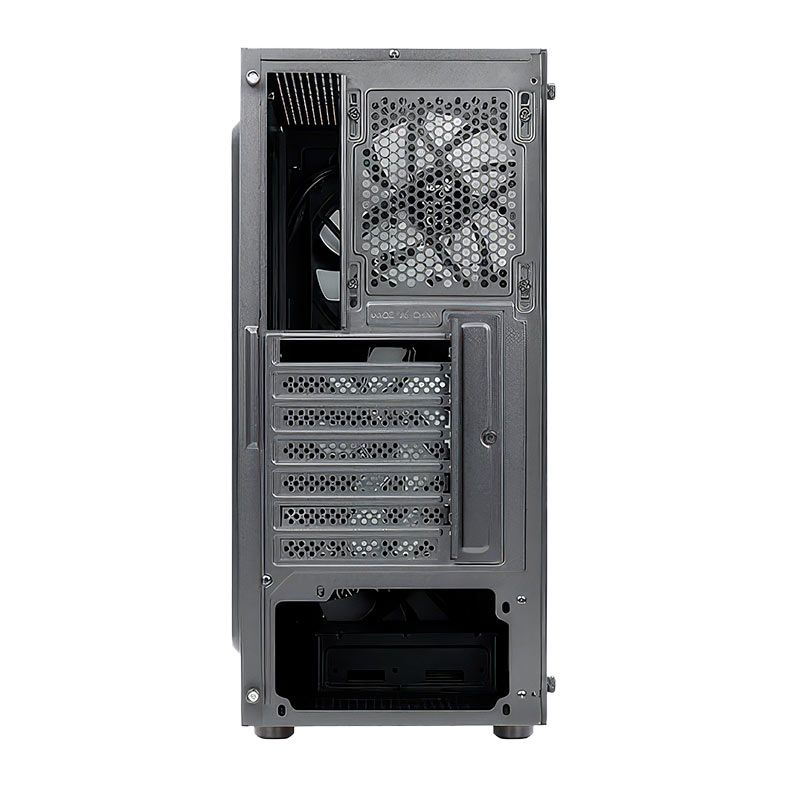 Gabinete Gamer Aerocool Blade, RGB, Mid-Tower, Lateral de Vidro, Com 4 Fans, Preto, BLADE-G-BK-V1