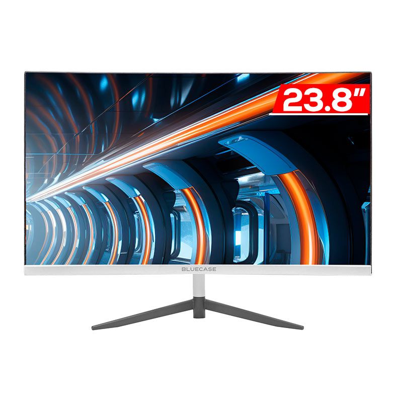 Monitor Gamer Bluecase Optigamer Pro, 23.8 Pol Curvo, VA, FHD, 100Hz, 5ms, HDMI/VGA, Branco, BM24FFH3GCW