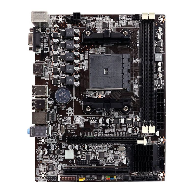 Placa Mae Bluecase A55, DDR3, Socket FM2, M-ATX, Chipset AMD A55, BMBA55-D2HGBLK