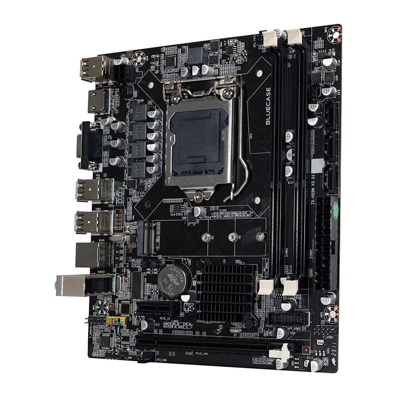 Placa Mae Bluecase H55, DDR3, Socket LGA 1156, M-ATX, Chipset Intel H55,  BMBH55-D2HG-M2BX