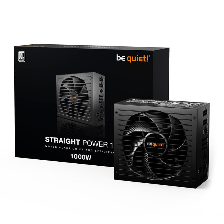 Fonte Be Quiet! Straight Power 12, 1000W, ATX 3.0, PCIe 5.0, Full-Modular, 80 Plus Platinum, Preto, BN527