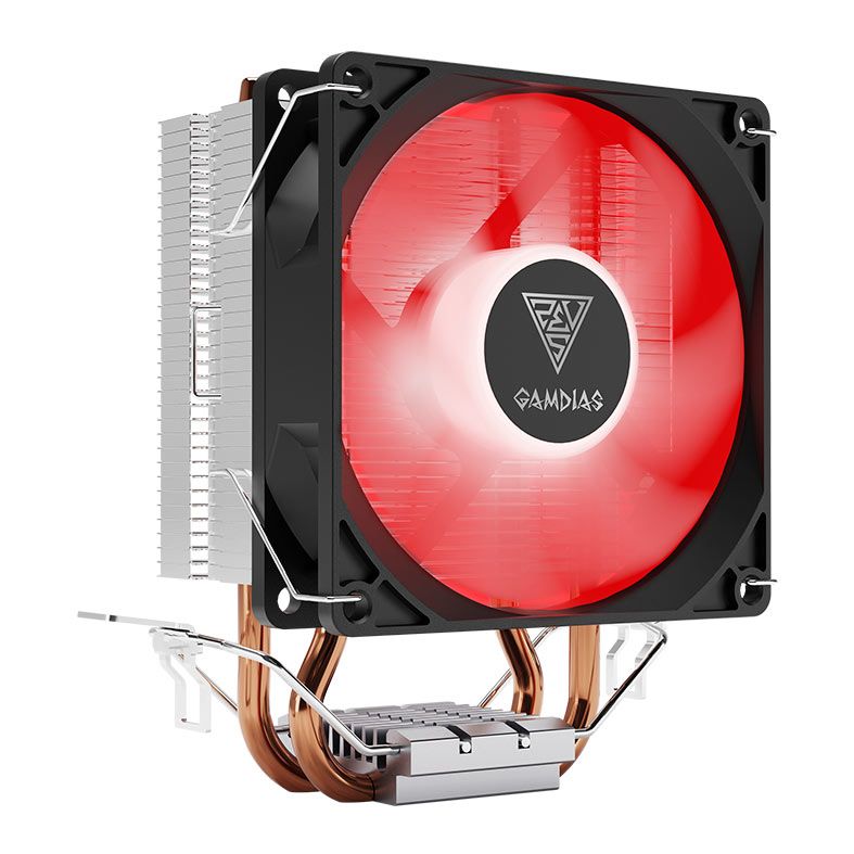 Cooler Para Processador Gamdias Boreas E1-210, Led Vermelho, 92mm, Preto, BOREAS-E1-210-RED