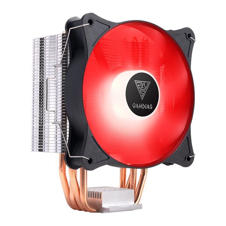 Cooler Para Processador Gamdias Boreas E1-410, Led Vermelho, 120mm, Preto, BOREAS-E1-410-RED
