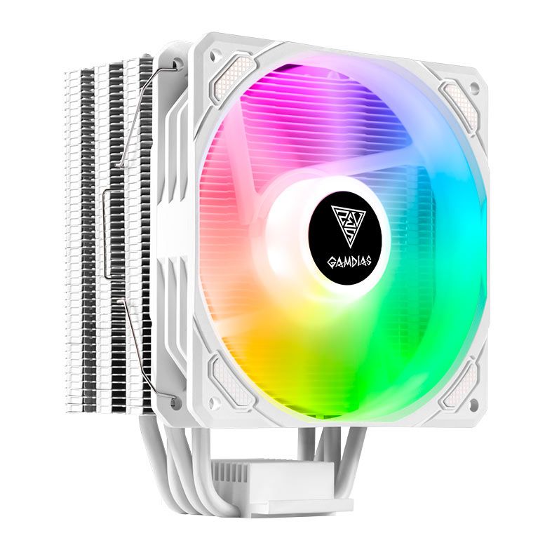 Cooler Para Processador Gamdias Boreas E1-410WH, RGB, 120mm, Branco, BOREAS E1-410 WH