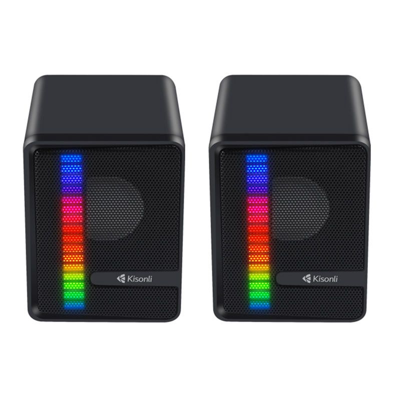 Caixa de Som Kisonli Bassflow X14, RGB, 6W, USB, Preto, BSF-X14-BL07