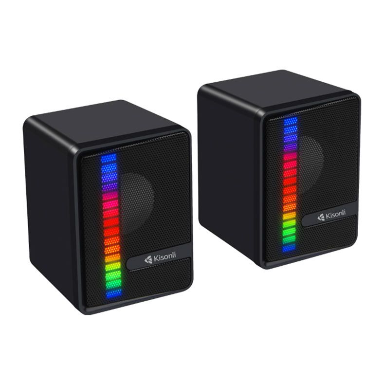 Caixa de Som Kisonli Bassflow X14, RGB, 6W, USB, Preto, BSF-X14-BL07