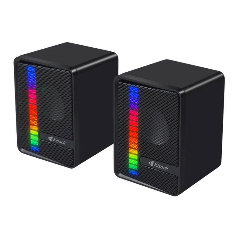 Caixa de Som Kisonli Bassflow X14, RGB, 6W, USB, Preto, BSF-X14-BL07