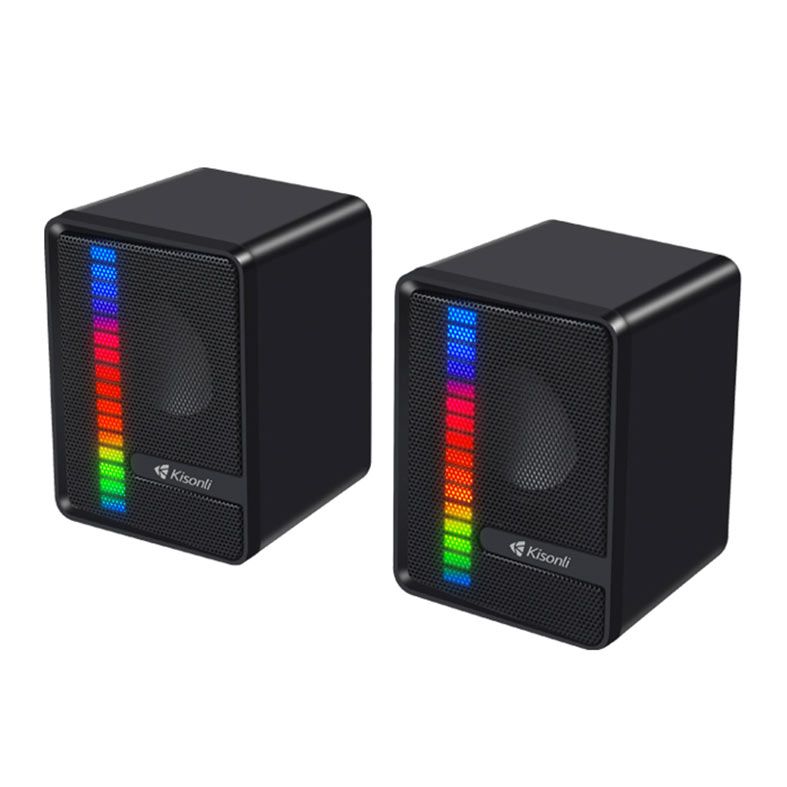 Caixa de Som Kisonli Bassflow X14, RGB, 6W, USB, Preto, BSF-X14-BL07
