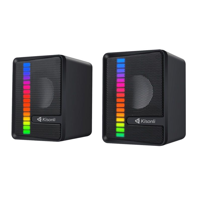 Caixa de Som Kisonli Bassflow X14, RGB, 6W, USB, Preto, BSF-X14-BL07