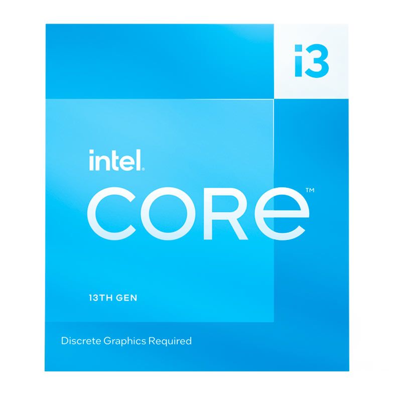 Processador Intel Core I3-13100F, 4-Core, 8-Threads, 3.4GHz (4.5GHz Turbo), Cache 12MB, LGA1700, BX8071513100F-BR