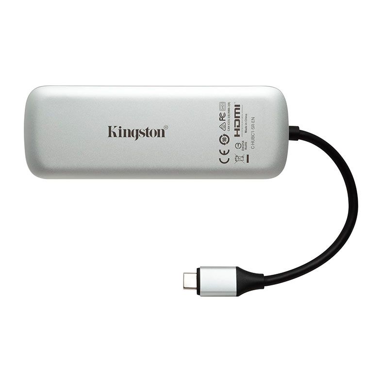 Hub Kingston Nucleum, USB-C, 7 Portas , Branco, C-HUBC1-SR-EN