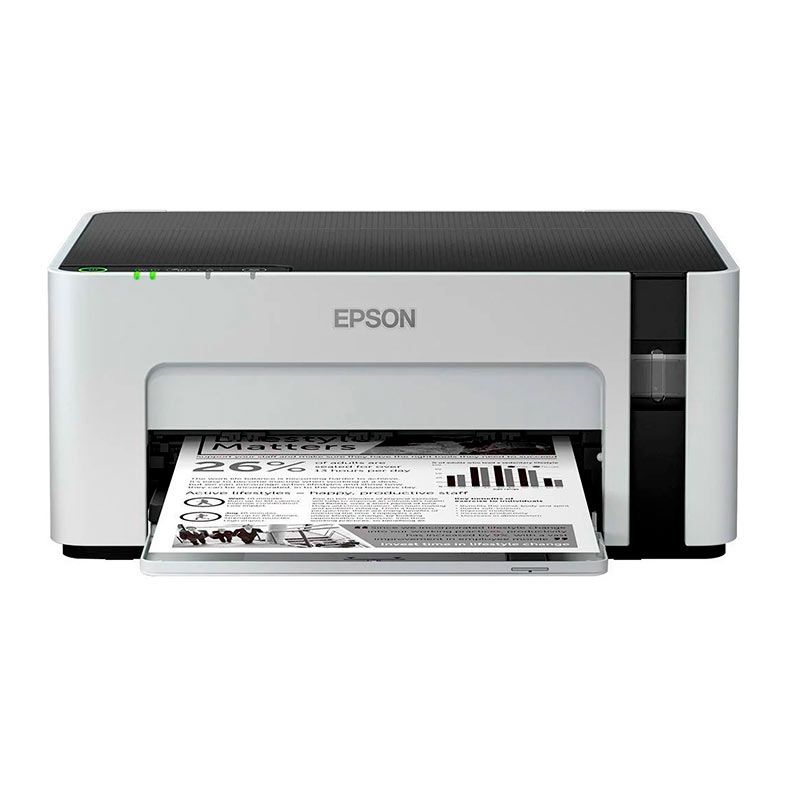 Impressora Epson EcoTank M1120,  Wireless, Wi-Fi, Bivolt, Branca, C11CG96302