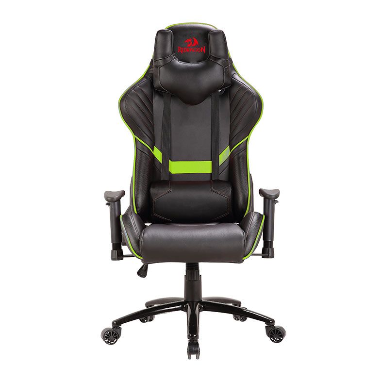Cadeira Gamer Redragon Coeus C201, Preta e Verde, C201-BG