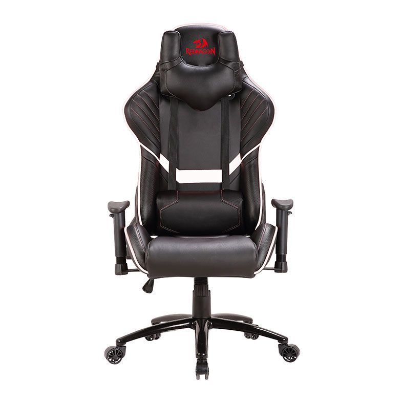Cadeira Gamer Redragon Coeus C201, Preta e Branca, C201-BW