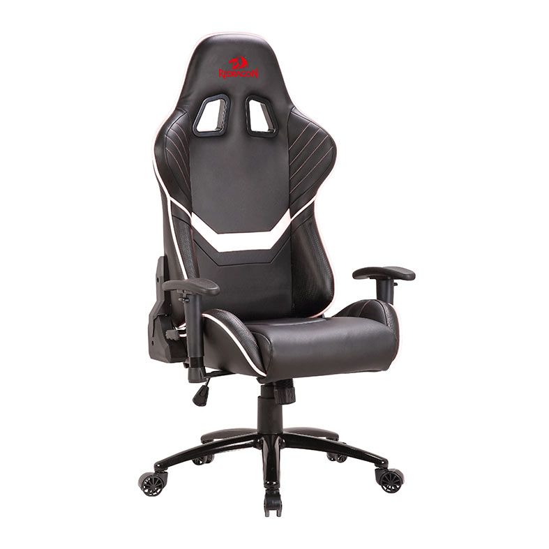 Cadeira Gamer Redragon Coeus C201, Preta e Branca, C201-BW