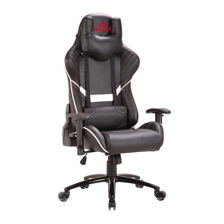 Cadeira Gamer Redragon Coeus C201, Preta e Branca, C201-BW