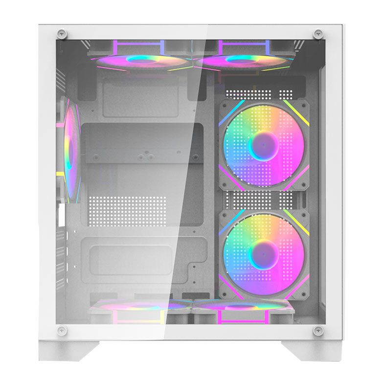 Gabinete Gamer Aigo C270, Mini-Tower, Lateral de Vidro, White, C270-WH