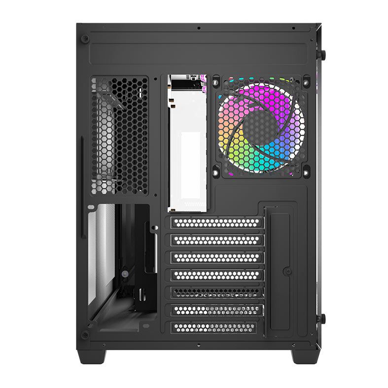 Gabinete Gamer Aigo Darkflash C285, ARGB, Mid-Tower, Lateral de Vidro, Com 4 Fans, Preto, C285-BK-4F