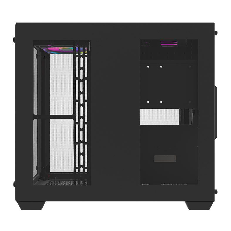 Gabinete Gamer Aigo Darkflash C285, ARGB, Mid-Tower, Lateral de Vidro, Com 4 Fans, Preto, C285-BK-4F