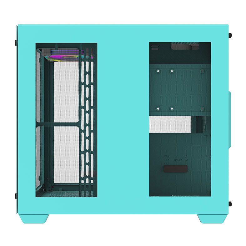 Gabinete Gamer Aigo Darkflash C285, ARGB, Mid-Tower, Lateral de Vidro, Com 4 Fans, Verde, C285-VD-4F