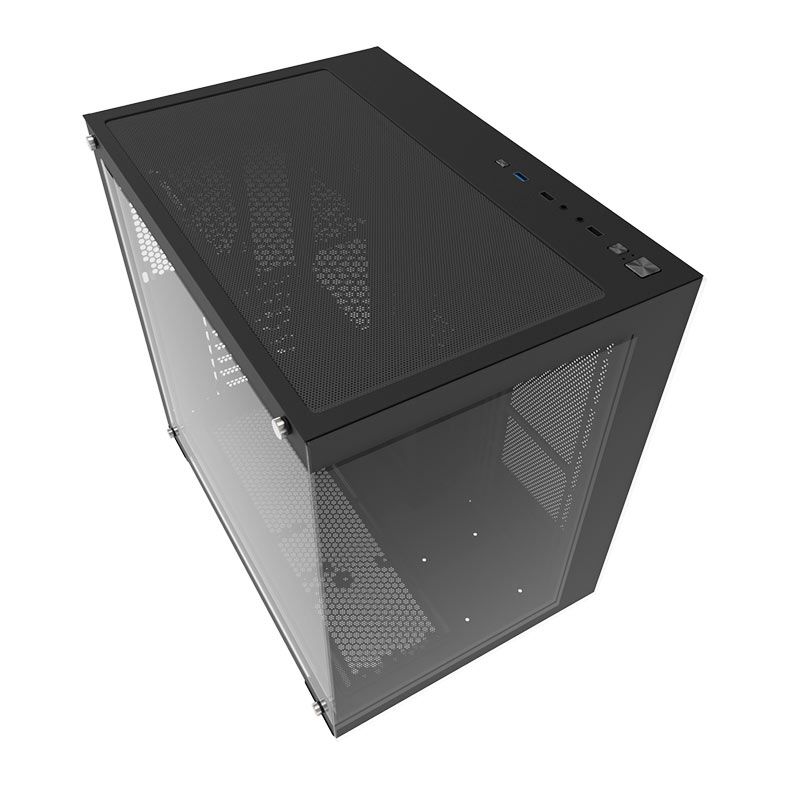 Gabinete Gamer Aigo Darkflash C285P, Mid-Tower, Lateral De Vidro, Preto, C285P-BK