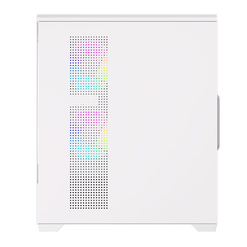 Gabinete Gamer Aigo DarkFlash C365, Lateral de Vidro, Com 5 fans, ARGB, Branco, C365-WH-5F