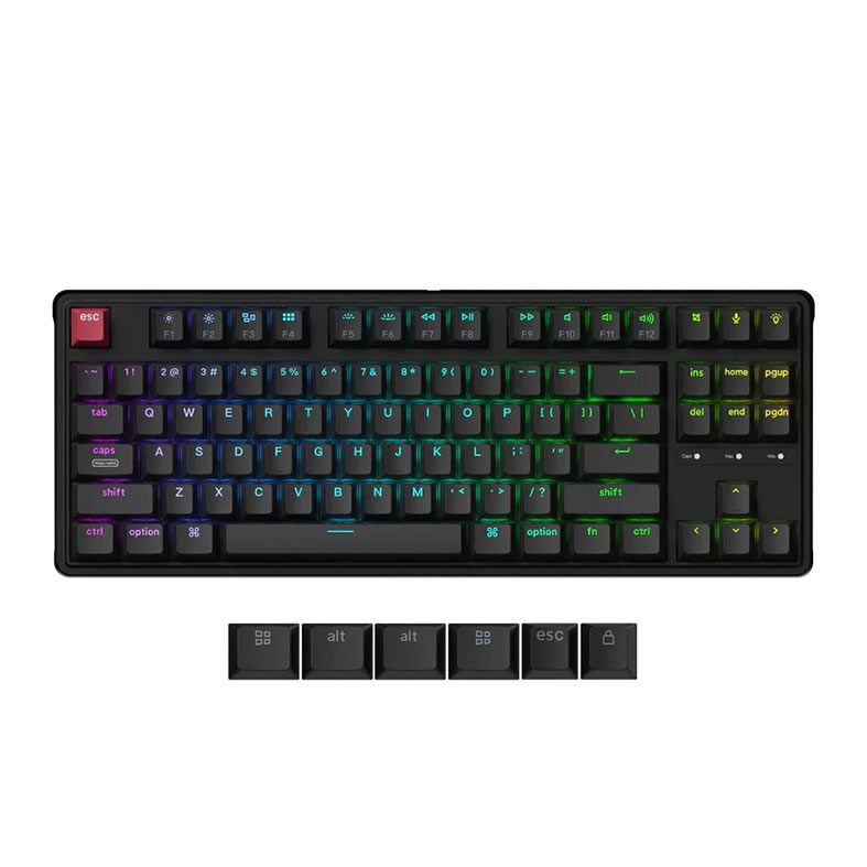 Teclado Mecanico Keychron C3 Pro 8K, RGB, USB, Switch Super Banana, Preto, C3PX-H4