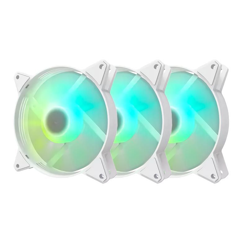 Kit Ventoinhas Aigo DarkFlash C6MS, RGB, 3x120mm, Branca, C6MS-WHITE