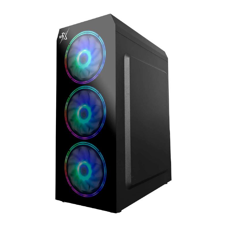 Gabinete Gamer Brx Perfect, RGB, Mid-Tower, Lateral de Acrilico, Com 3 Fans, Preto, CA-052