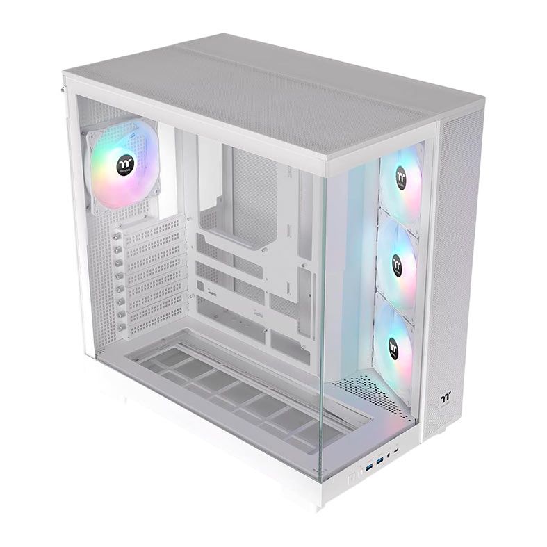 Gabinete Gamer Thermaltake View 380 XL TG, ARGB, Mid-Tower, Lateral De Vidro, Branco, CA-11E-00M6WN- 00