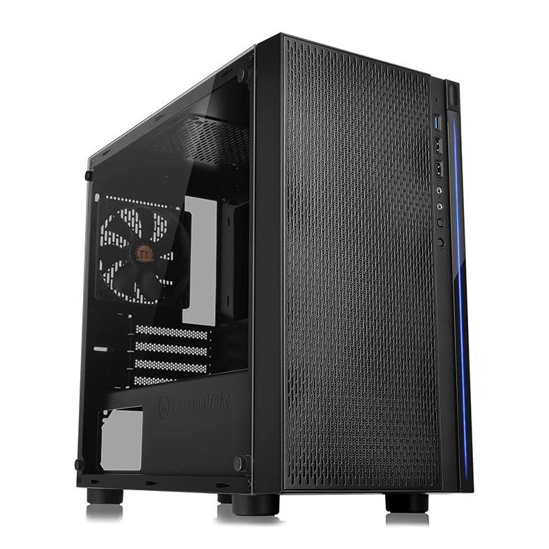 Gabinete Thermaltake Versa H18 TG Preto Lateral Vidro Temp, CA-1J4-00S1WN-01