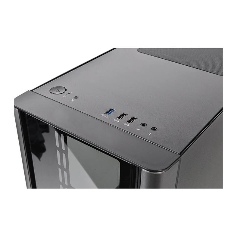 Gabinete Thermaltake V150 TG Lateral Vidro Temp Preto, CA-1R1-00S1WN-00