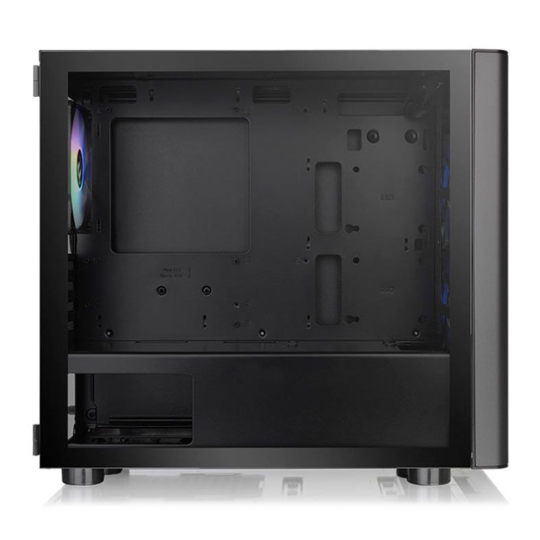 Gabinete Thermaltake V150 TG Mesh, ARGB, Mini-Tower, Lateral Vidro, Com 3 Fans, Preto, CA-1R1-00S1WN-02