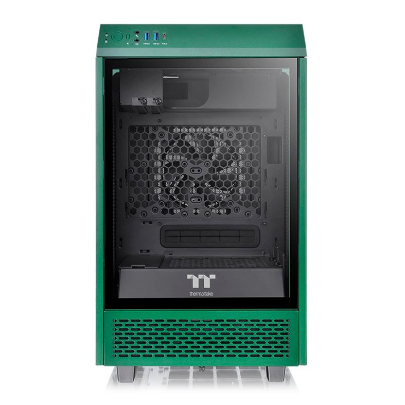 Gabinete Gamer Thermaltake The Tower 100 Racing Green Edition, Mini-Tower, Lateral de Vidro, CA-1R3-00SCWN-00
