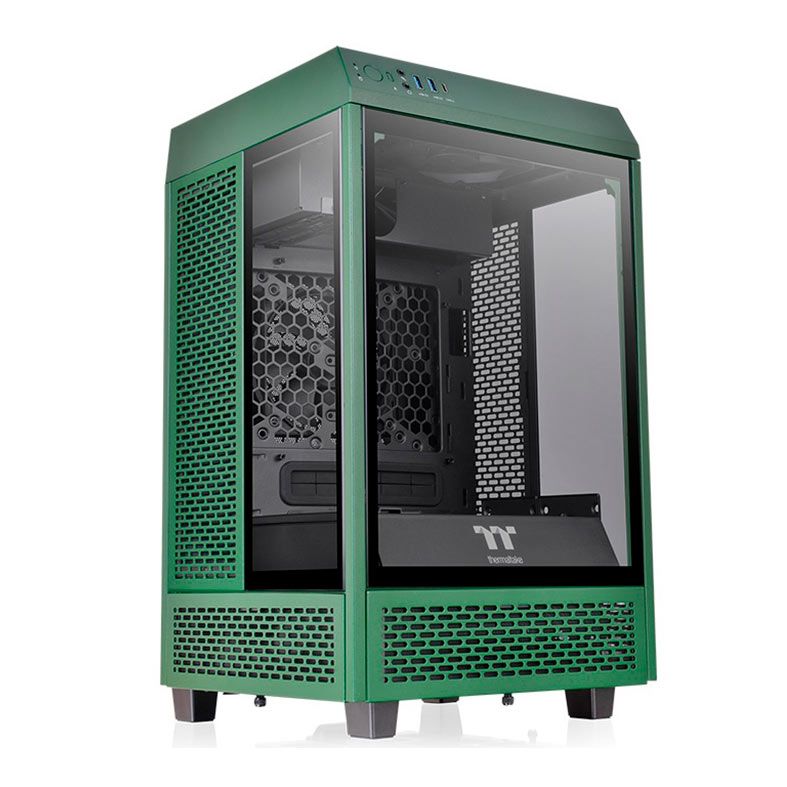Gabinete Gamer Thermaltake The Tower 100 Racing Green Edition, Mini-Tower, Lateral de Vidro, CA-1R3-00SCWN-00