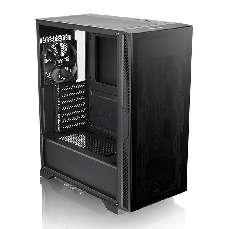 Gabinete Thermaltake Versa T25 TG Preto Lateral Vidro Temp, CA-1R5-00M1WN-00