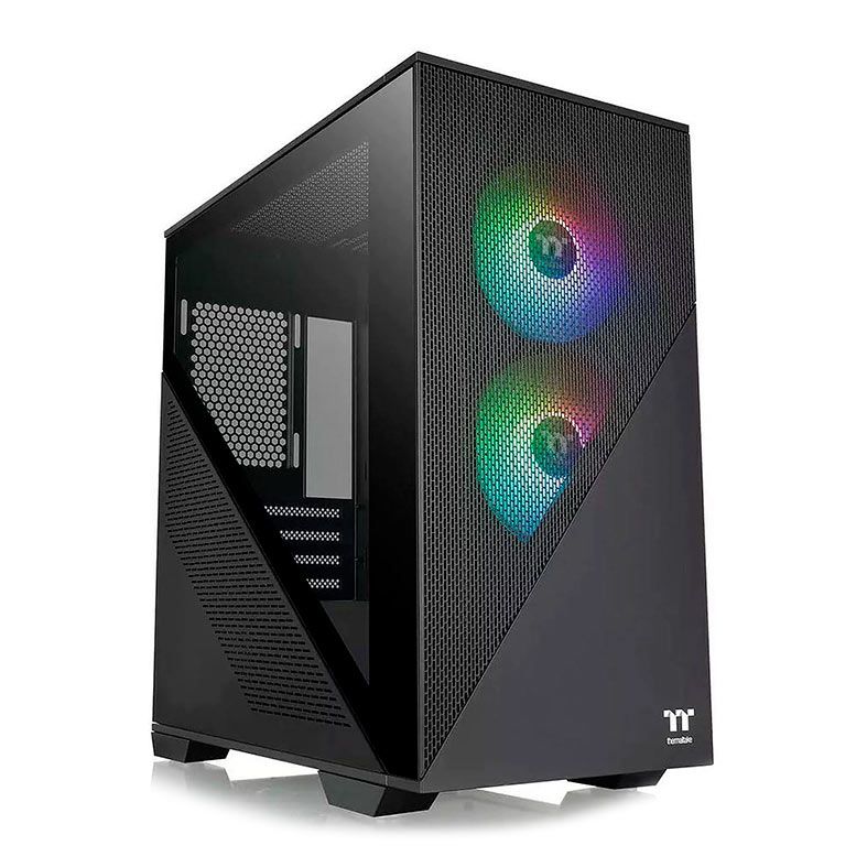 Gabinete Gamer Thermaltake Divider 170 TG, ARGB, Mini-Tower, Lateral de Vidro, Com 2 Fans, Preto, CA-1S4-00S1WN-00