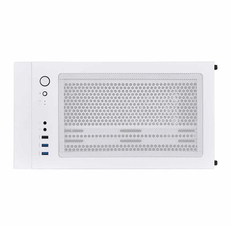 Gabinete Gamer Thermaltake Divider 170 TG, ARGB, Mini-Tower, Lateral de Vidro, Com 2 Fans, Branco e Preto, CA-1S4-00S6WN-00