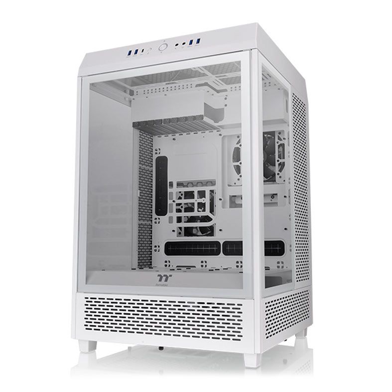 Gabinete Gamer Thermaltake The Tower 500 Snow Edition, RGB, Mid-Tower, Lateral de Vidro, Com 2 Fans, Branco, CA-1X1-00M6WN-00