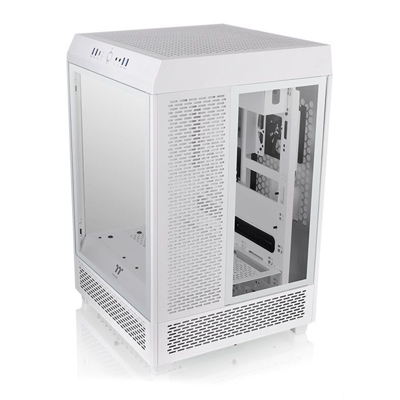Gabinete Gamer Thermaltake The Tower 500 Snow Edition, RGB, Mid-Tower, Lateral de Vidro, Com 2 Fans, Branco, CA-1X1-00M6WN-00