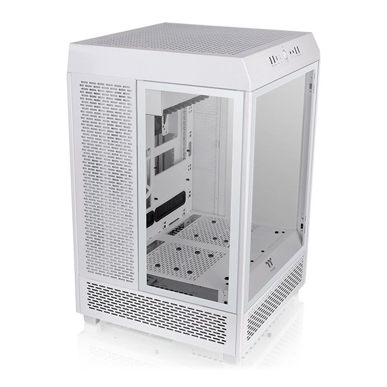 Gabinete Gamer Thermaltake The Tower 500 Snow Edition, RGB, Mid-Tower, Lateral de Vidro, Com 2 Fans, Branco, CA-1X1-00M6WN-00