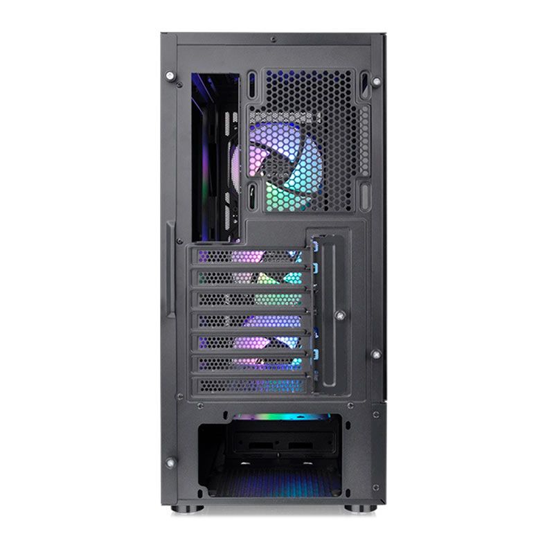 Gabinete Gamer Thermaltake S200 TG, ARGB, Mid-Tower, Lateral de Vidro, Com 3 Fans, Preto, CA-1X2-00M1WN-00