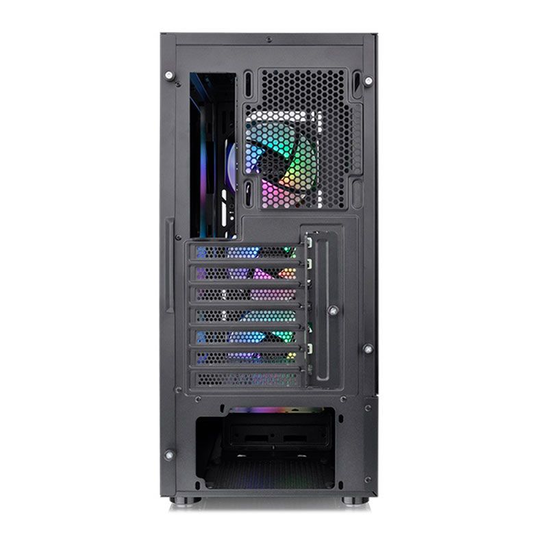 Gabinete Gamer Thermaltake View 200 TG, ARGB, Mid-Tower, Lateral de Vidro, Com 3 Fans, Preto, CA-1X3-00M1WN-00