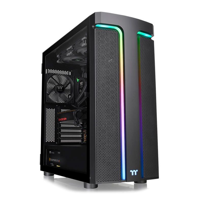 Gabinete Gamer Thermaltake H590 TG, ARGB, Mid-Tower, Lateral de Vidro, Com 1 Fan, Preto, CA-1X4-00M1WN-00